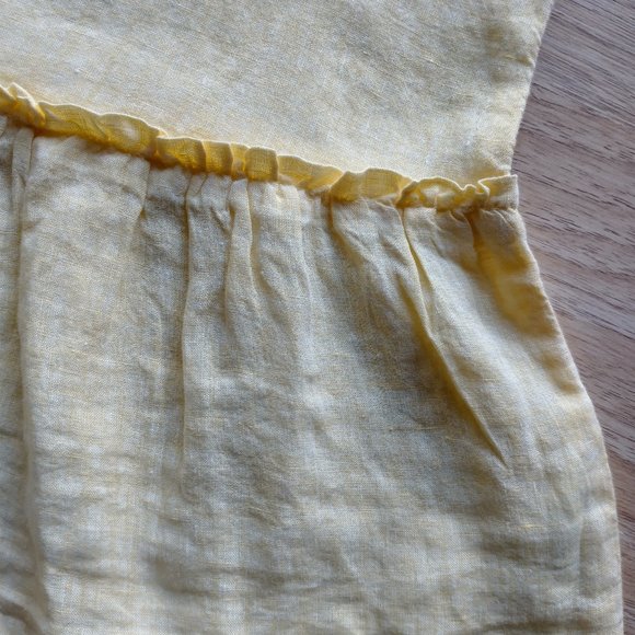 ISAAC MIZRAHI Linen Top Ruffle Sleeveless Button - Picture 5 of 8